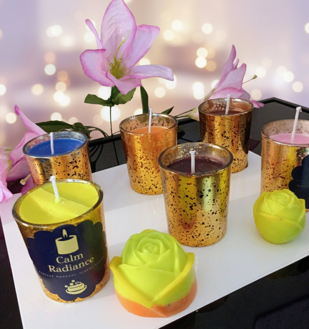 Gold Glass Scented Candles