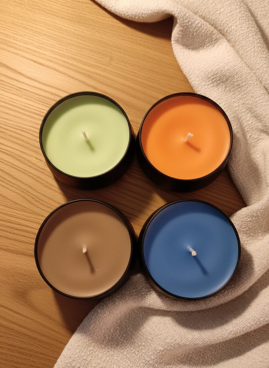 Scented Candles in Black Tin